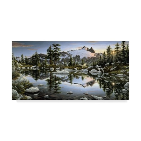 Jeff Tift 'Alpenglow' Canvas Art,16x32